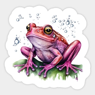 Pink Frog Sticker